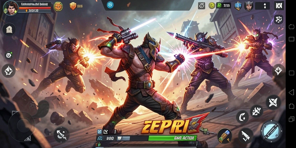 Gameplay action mendebarkan dalam 8ID, penuh tantangan dan strategi.