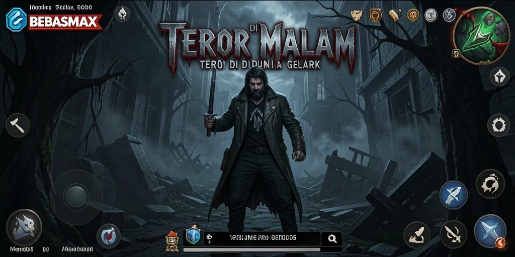 Screenshot menampilkan ketegangan gameplay horor di BEBASMAX.