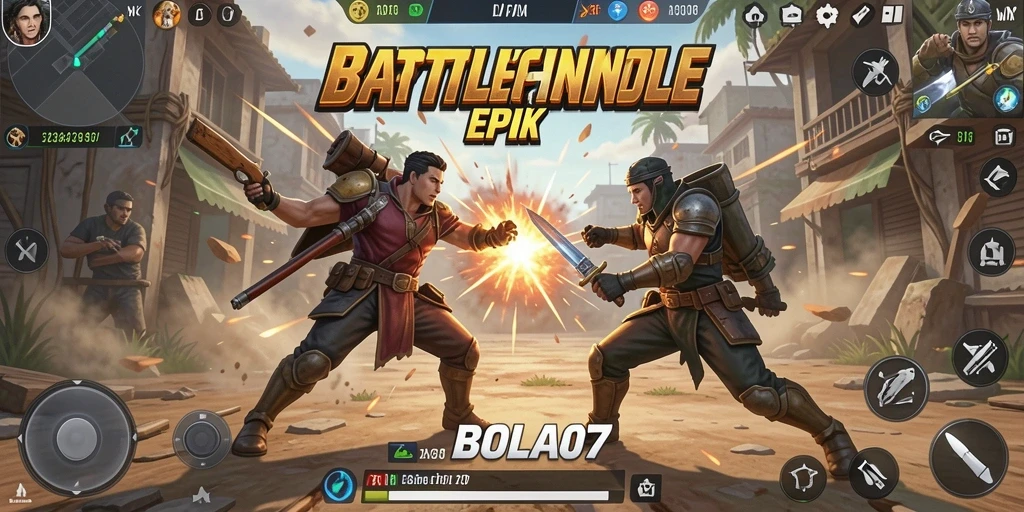 Menampilkan aksi seru dalam pertarungan Battle Royale di BOLA07.