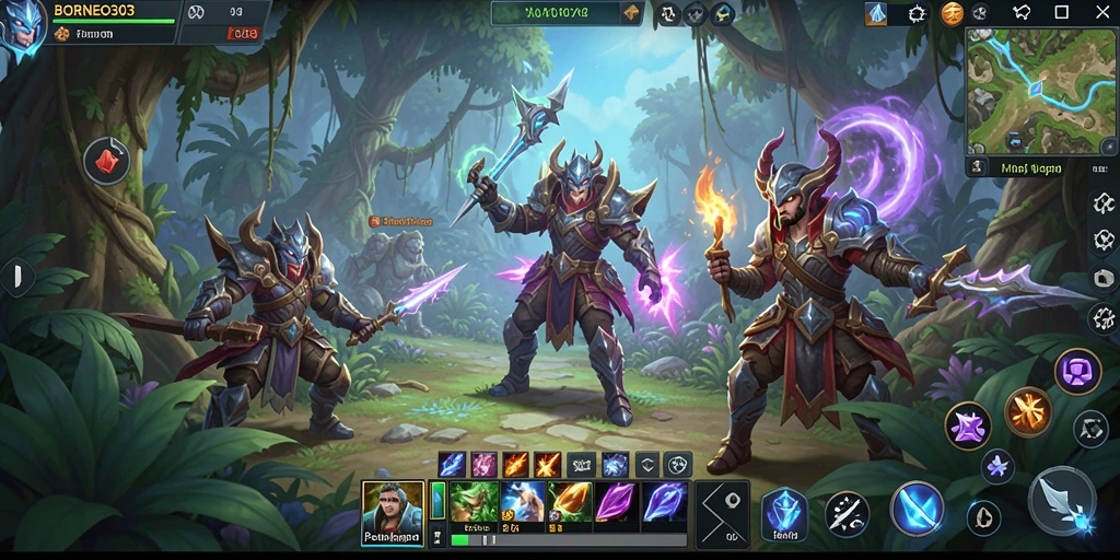Screenshot gameplay epik dalam dunia MMORPG Borneo303.
