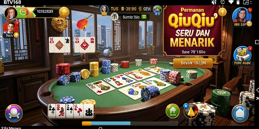 Gameplay QiuQiu yang seru dan mengasyikkan di BTV168.