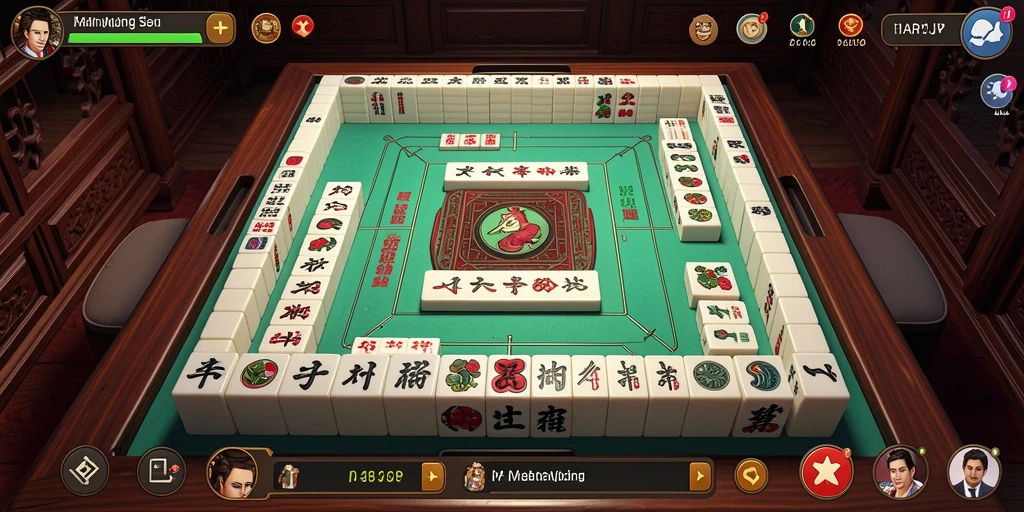 Screenshot menunjukkan gameplay Mahjong yang menarik dan interaktif.