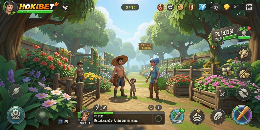 Gameplay HOKIBET yang seru dan penuh warna dalam berkebun.