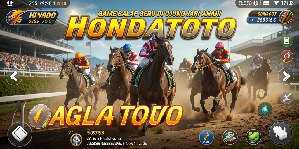 Screenshot gameplay HONDATOTO menampilkan aksi balapan yang seru dan mendebarkan.