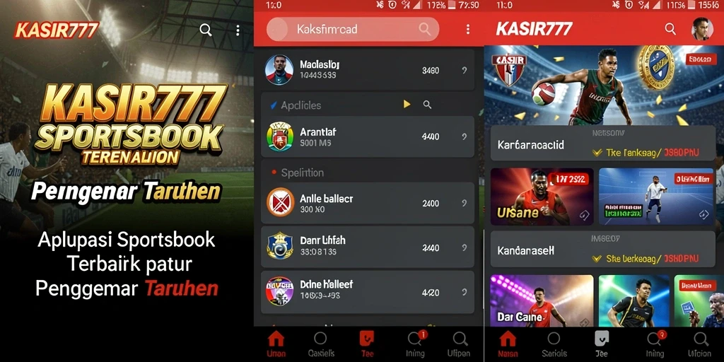 Screenshot gameplay KASIR777 yang menunjukkan fitur sportsbook.