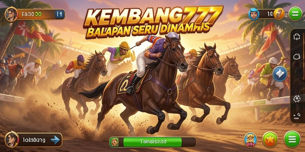 Tampilan screenshot dari gameplay KEMBANG777 dengan mobil balap yang dinamis.