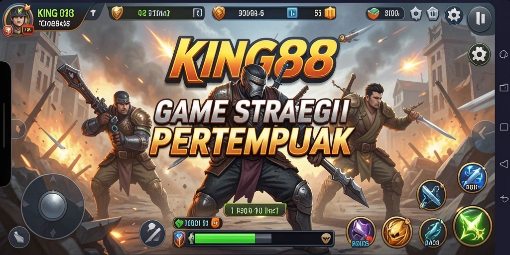 Tampilan gameplay yang mendebarkan dalam <strong>KING88</strong> dengan pertempuran taktis.