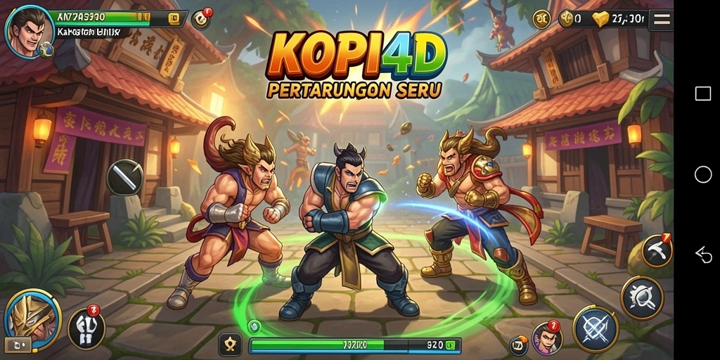 Tampilan seru dari gameplay KOPI4D dalam pertarungan penuh aksi.