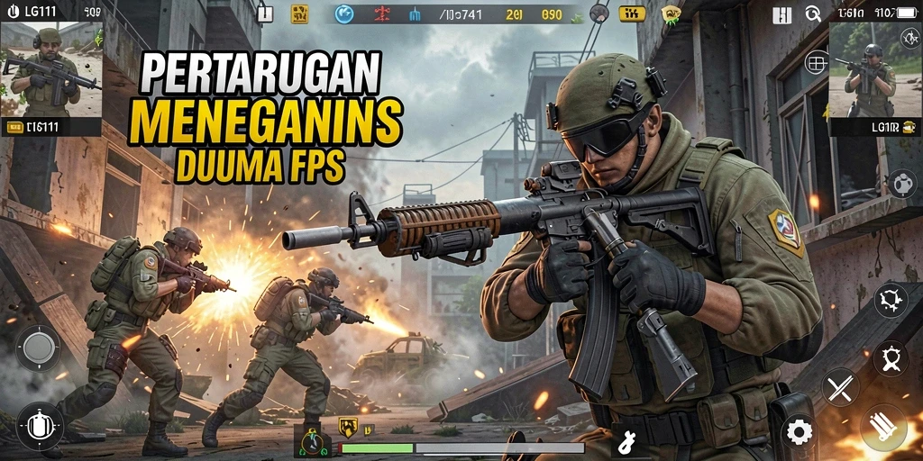 Tampilan seru pertarungan di game FPS LG111.