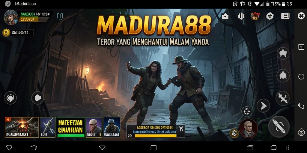 Screenshot menunjukkan gameplay menegangkan dalam MADURA88.