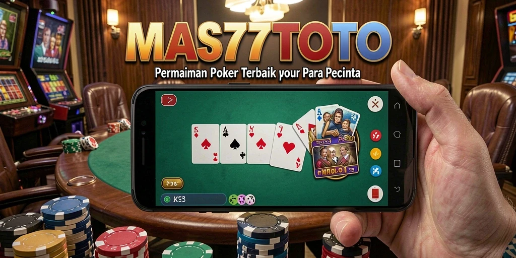 Tampilan menarik dari gameplay poker di MAS77TOTO.