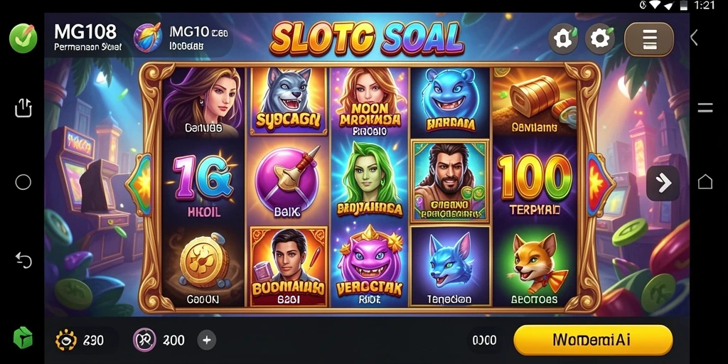 Tampilan gameplay yang menarik dari permainan Slot MG108.