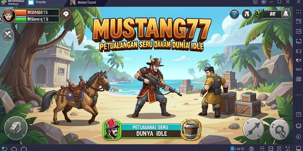 Tampilan gameplay MUSTANG77 yang menarik dalam genre Idle.
