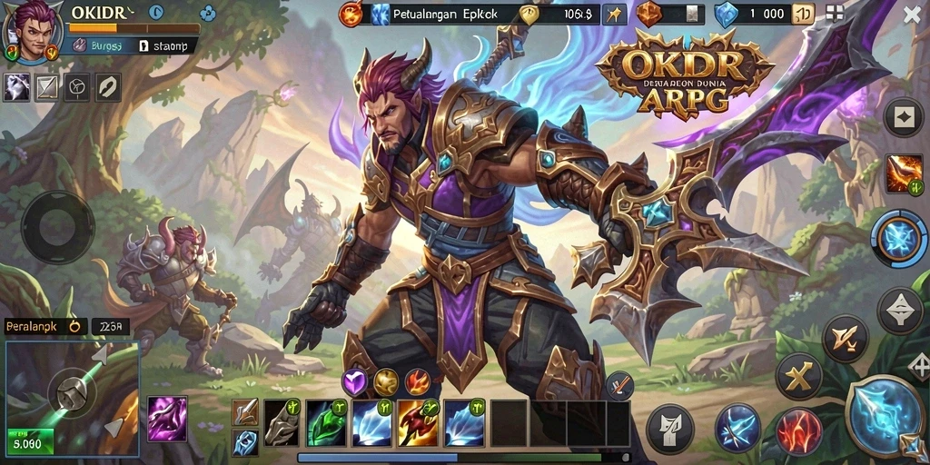 Tampilan gameplay ARPG yang menakjubkan dalam OKIDR.