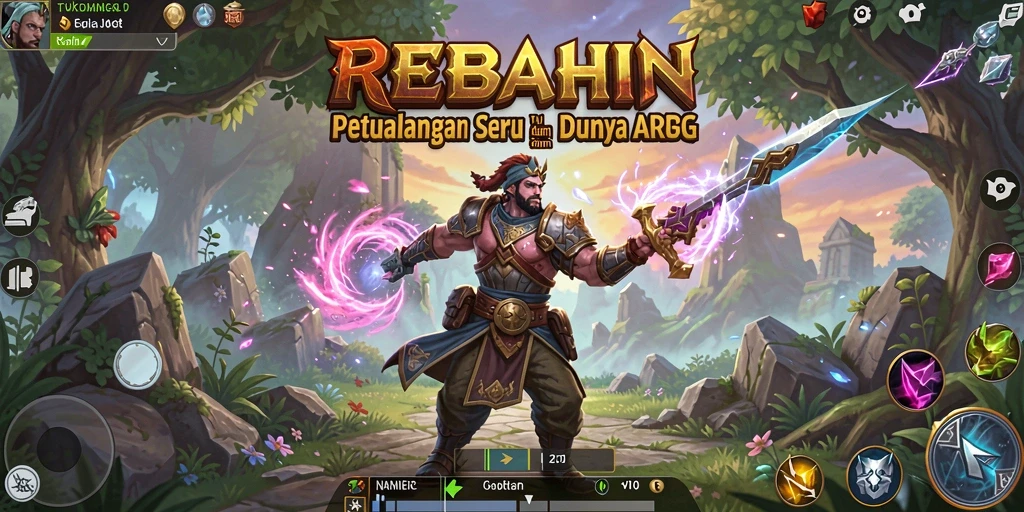Tampilan gameplay ARPG yang mendebarkan di REBAHIN.