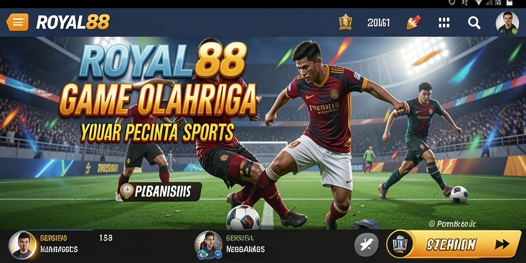 Tampilan gameplay aksi olahraga yang seru dan dinamis.