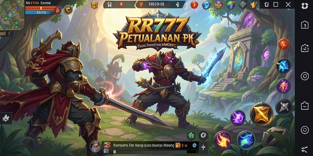 Tampilan gameplay mendebarkan dalam MMORPG RR777.
