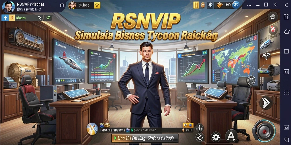 Tampilan gameplay menarik dalam RSNVIP yang menghadirkan pengalaman Tycoon yang mendalam.