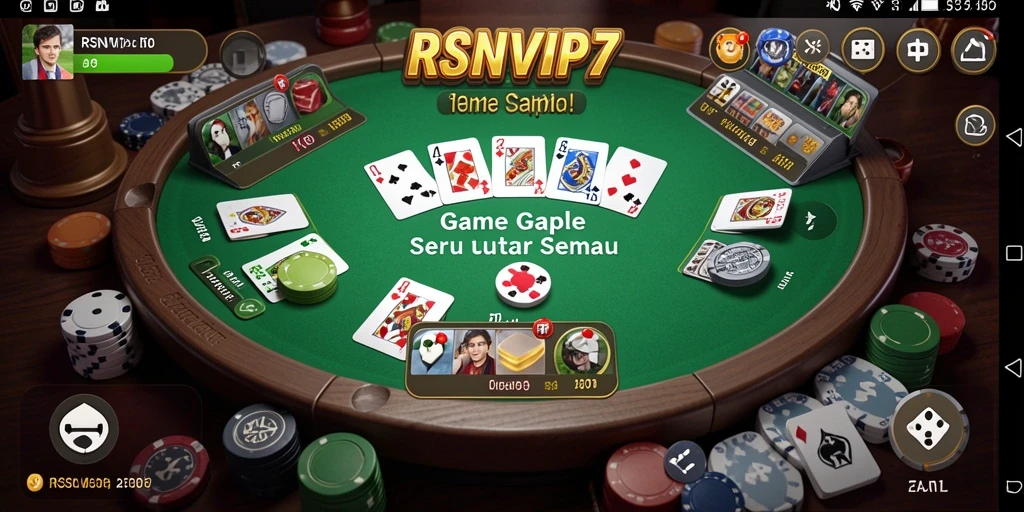 Screenshot gameplay RSNVIP7 yang menampilkan keseruan bermain Gaple.