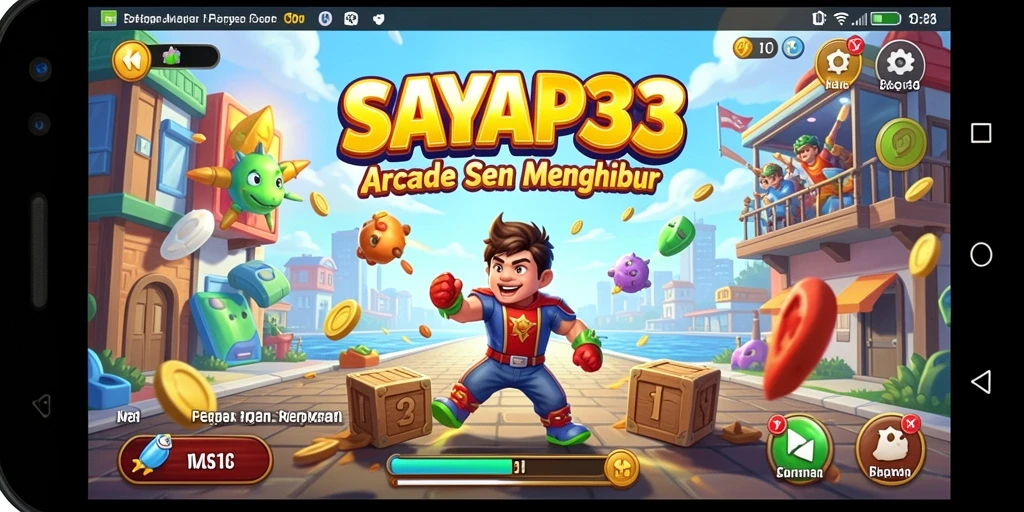Screenshot gameplay SAYAP33 menangkap aksi seru dalam permainan Arcade.