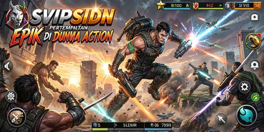 Gameplay seru SVIPSIDN dengan pertempuran aksi yang mendebarkan.