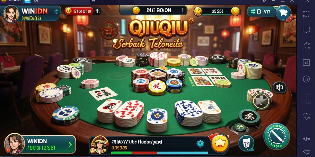 Tampilan gameplay menarik dari WINIDN saat bermain QiuQiu.